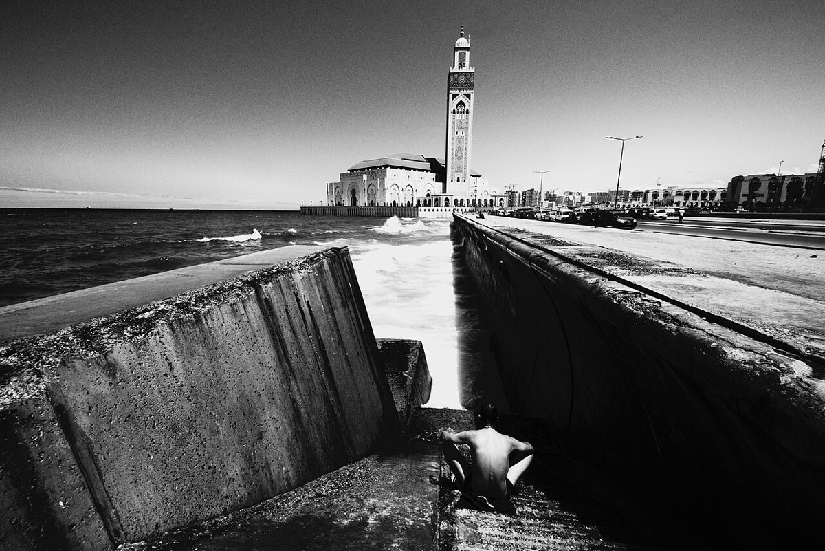 Country illustration: Hassan II Mosque, Casablanca